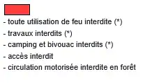 legende alerte rouge incendie